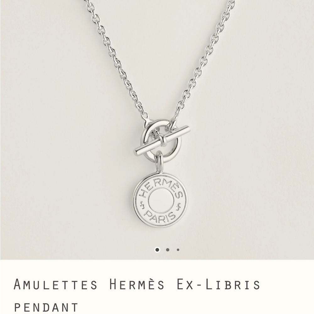 Hermès Silver Pendant Necklace